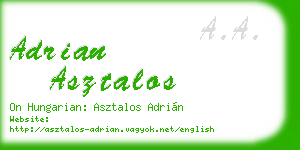 adrian asztalos business card