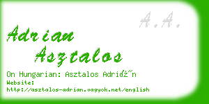 adrian asztalos business card